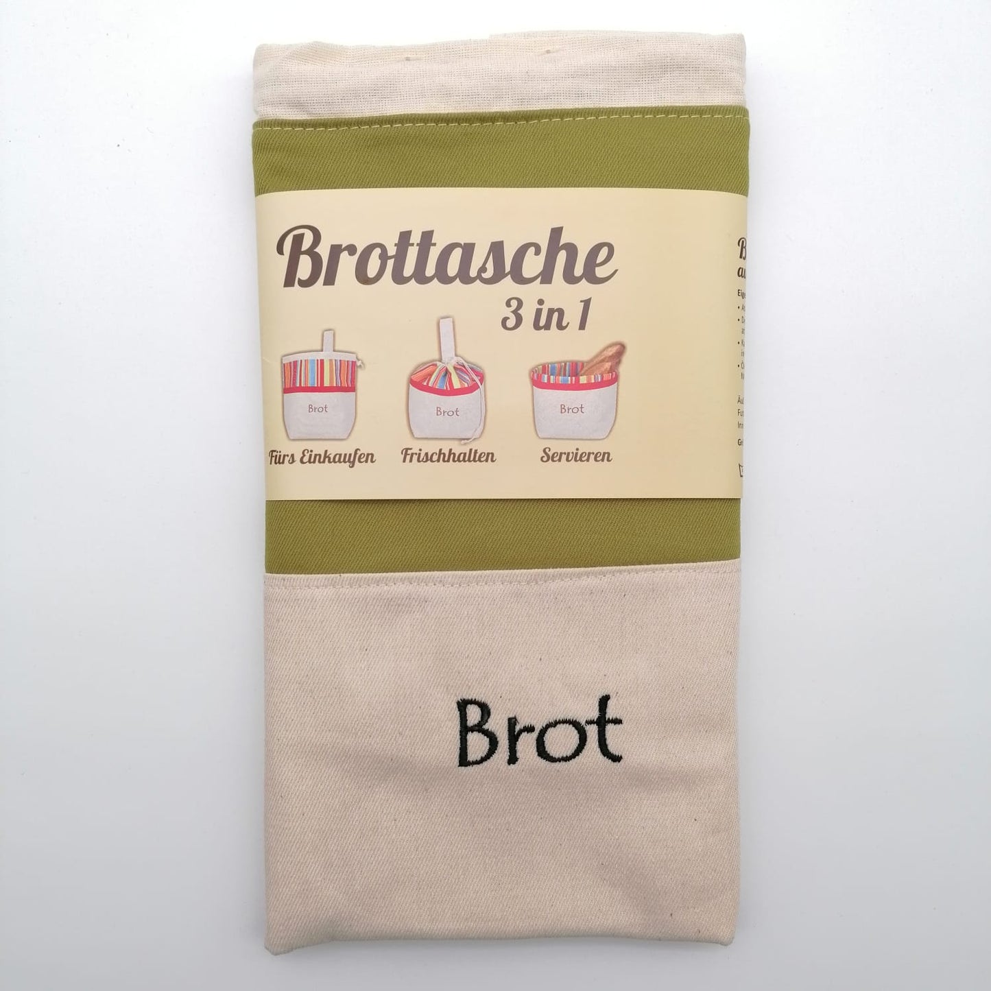 Brottasche 3 in 1 hellgrün