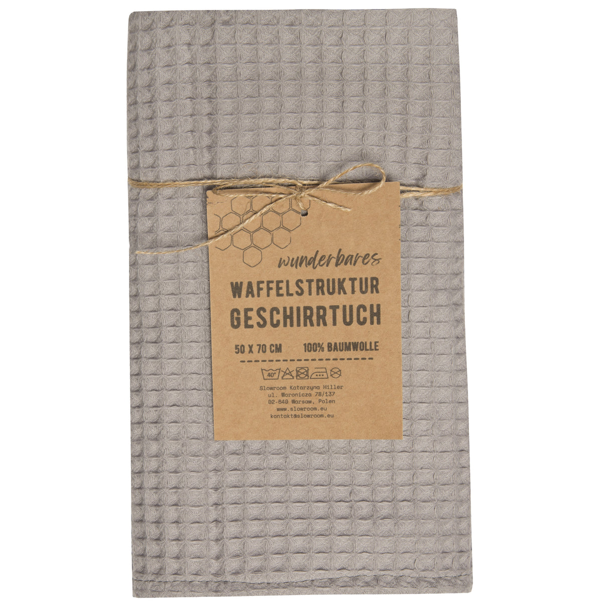 Waffelstruktur-Geschirrtuch aus 100 % Baumwolle, 3 Farben zur Auswahl