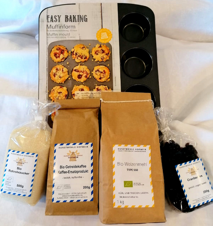 Set - Kaffee-Cranberrymuffins